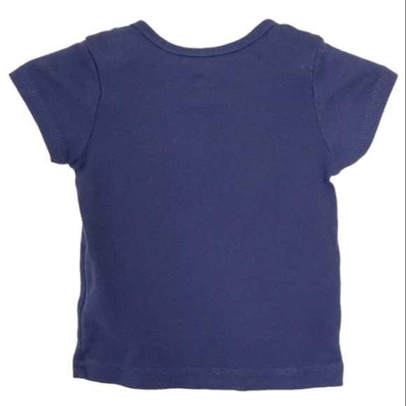 K1073 * Child of Mine Embroidered Lion Tee Blue Size 3/6M - Picture 3 of 6